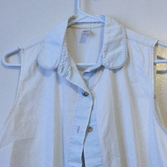 Blue denim flowy vest - Picture 2 of 2